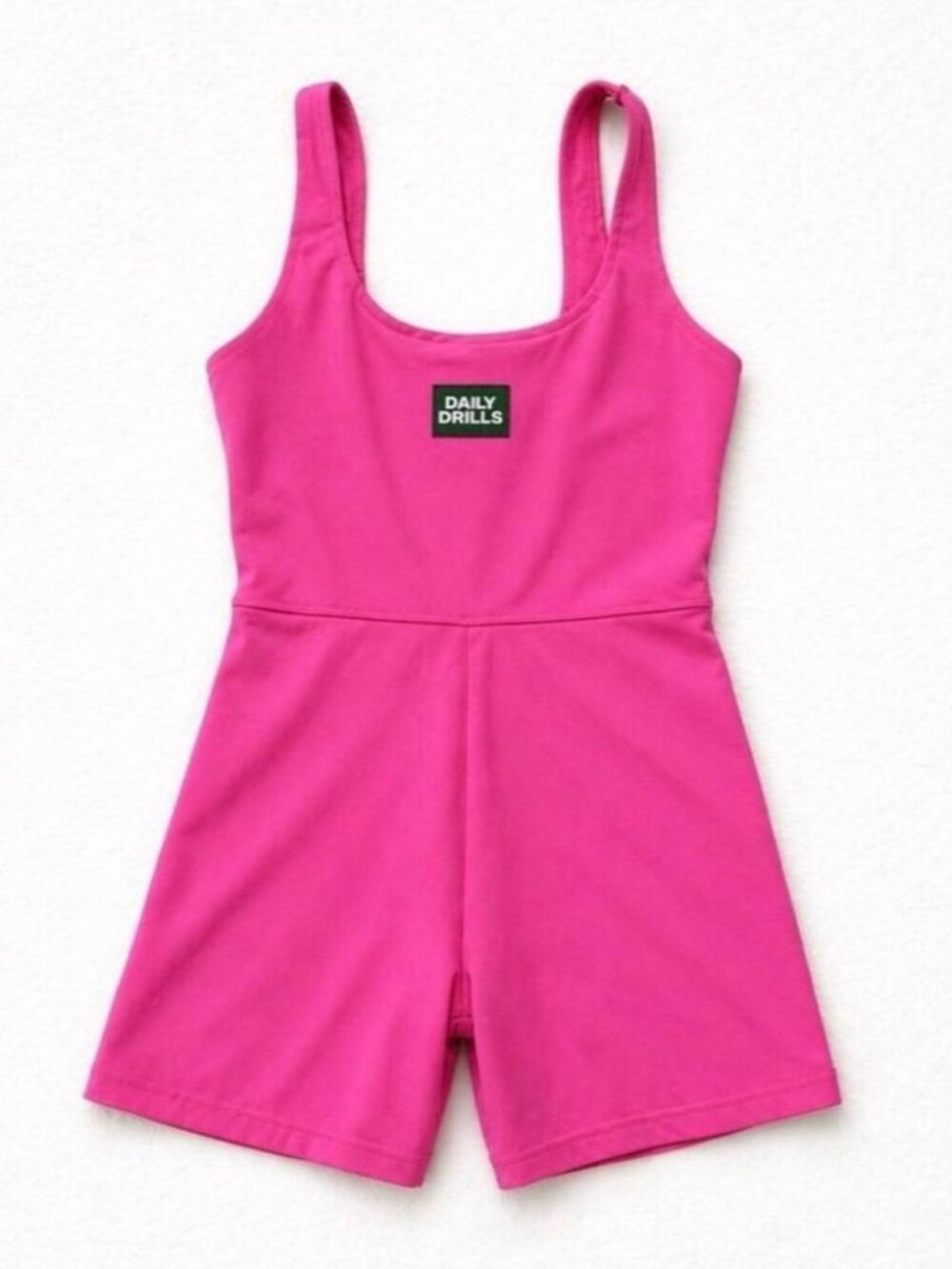 Daily Drills Go! Jumpsuit Hot Punch Pink Romper Sz Small